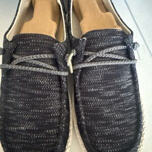 Hey Dude Men's Knit Slip-On Loafers in Navy blue